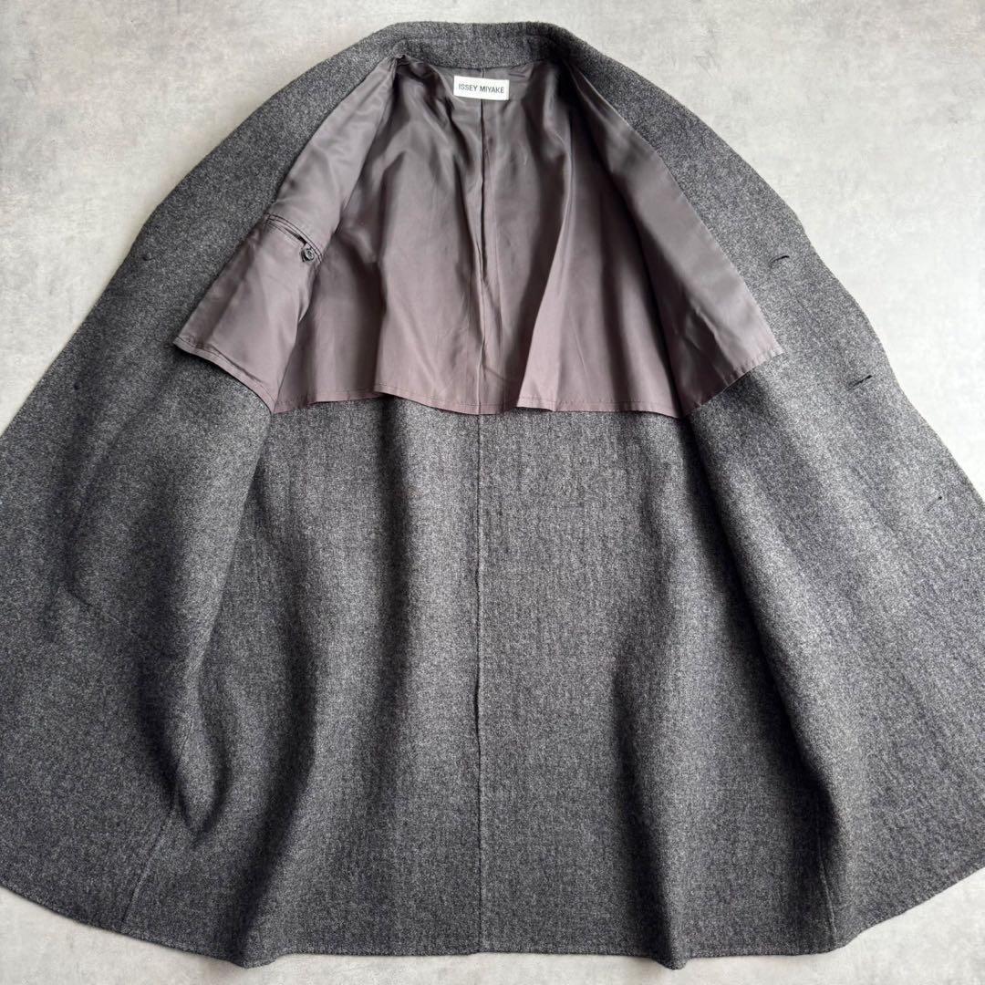 ISSEY MIYAKE イッセイミヤケ ウールコート チェスター ロング