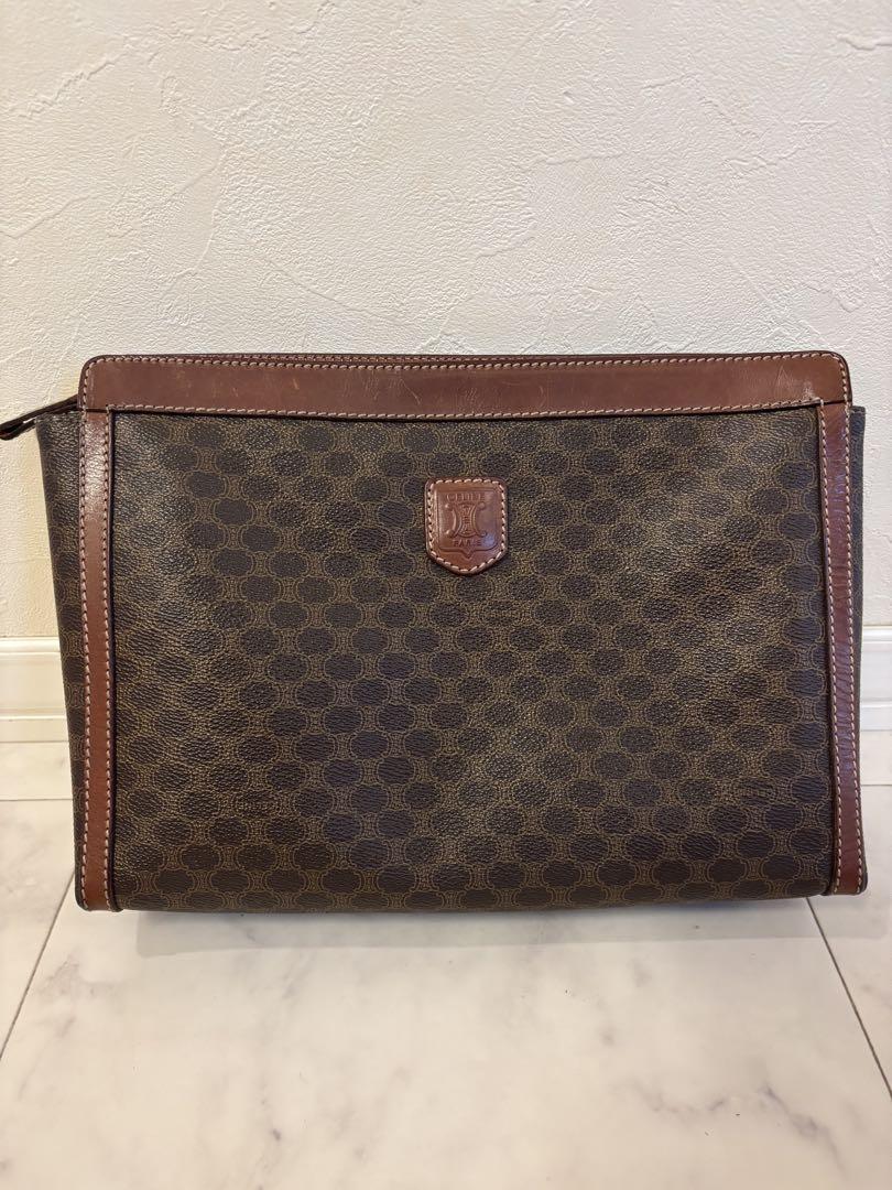 ★ CELINE セリーヌ クラッチバッグ マカダム柄 ビジネス　ヴィンテージ