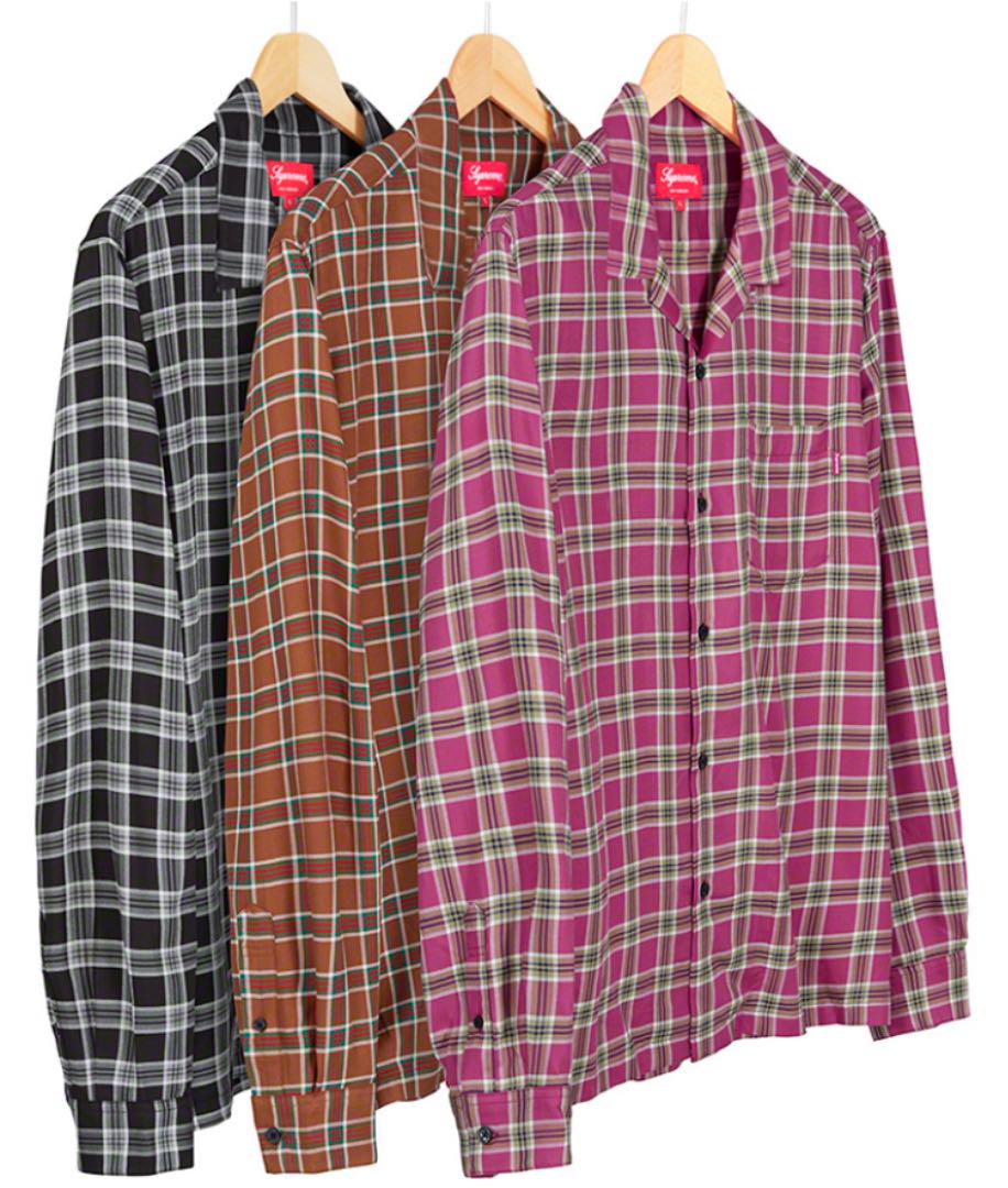 19ss supreme plaid rayon shirt 19ss supreme plaid rayon shirt
