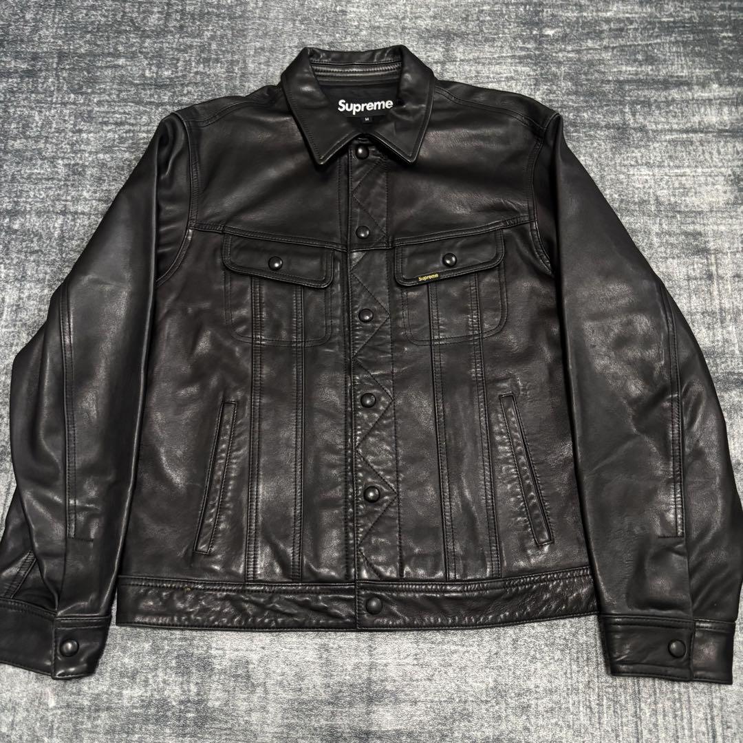 Supreme Leather Trucker Jacket (FW18) - $498