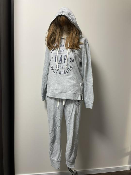 GAP スウェット セットアップ パーカー パンツ グレー フーディ gap