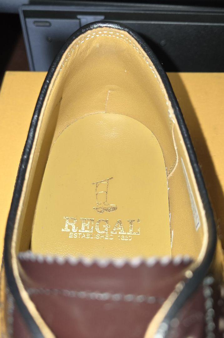 【美品】リーガル ウイングチップ 2589N ダークブラウン 25.5cm