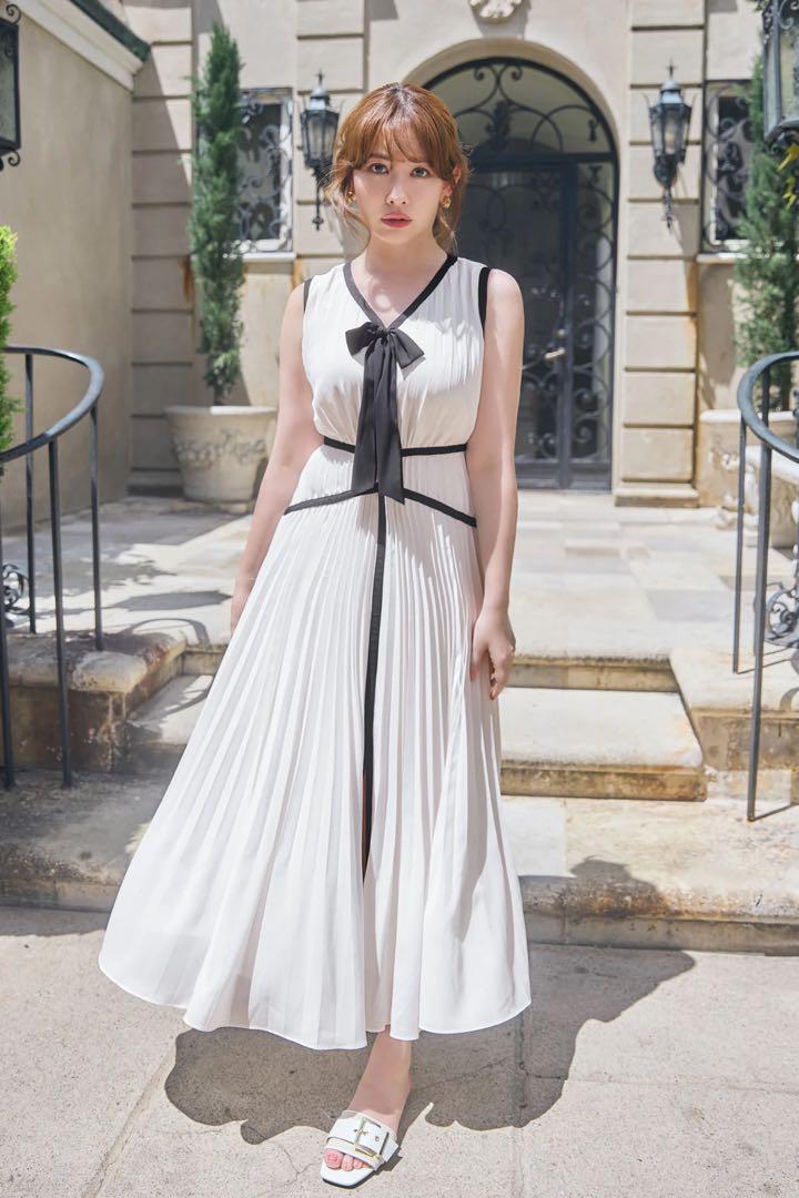 【Sサイズ】 Formentera Pleated Bicolor Dressワンピース