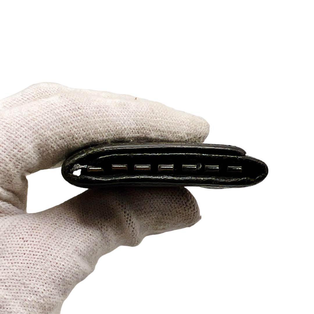 GUCCI レザー Gロゴ ブラック キーケース メンズ 6603