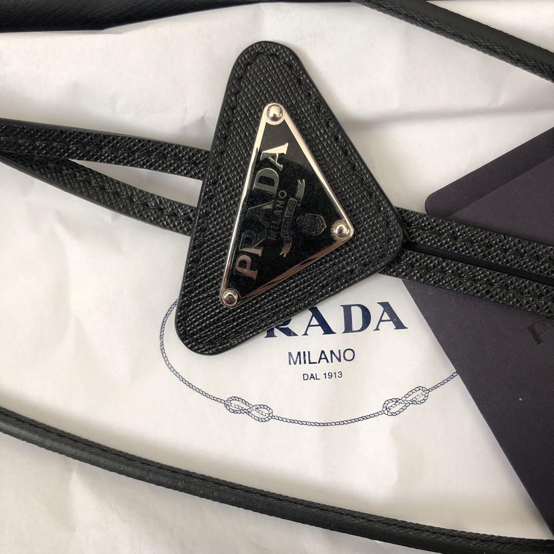 【PRADA】トライアングルループタイ ブラック プラダ PRADA ネクタイ ボロタイ ループタイ トライアングルロゴ