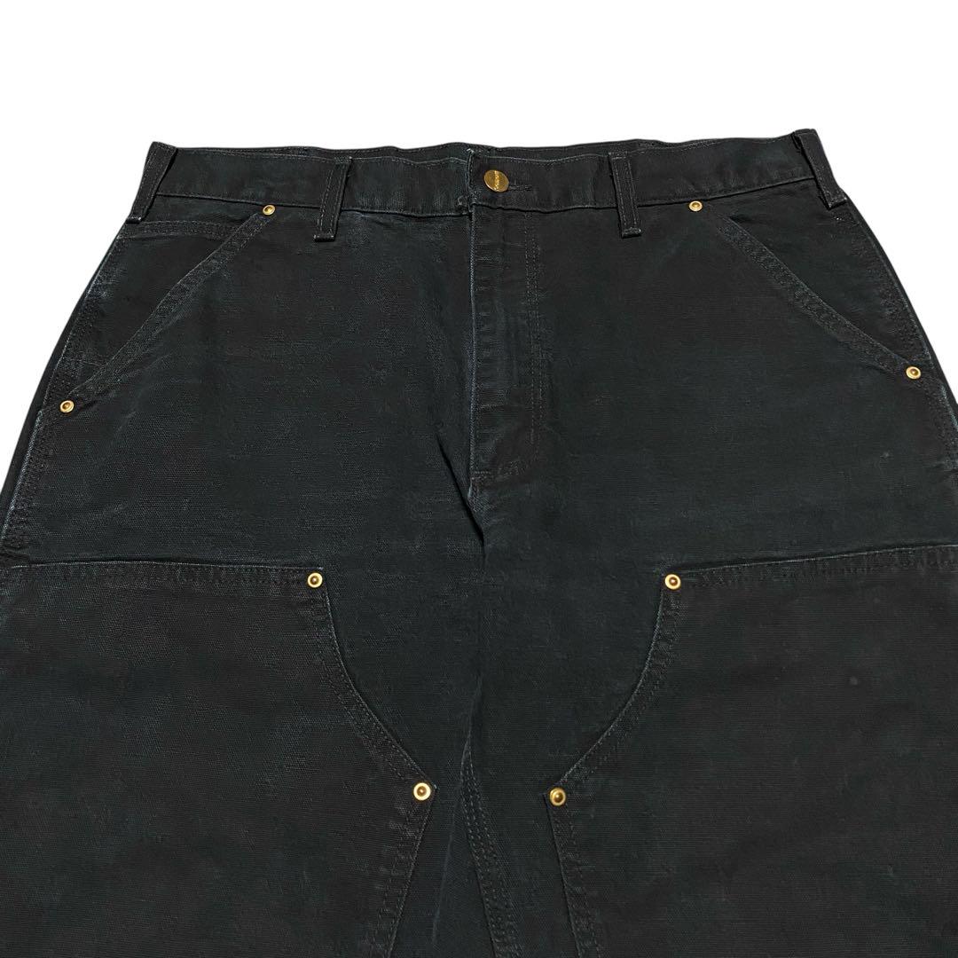 Carhartt USA製 ダブルニー ペインターパンツ ブラック 34/30