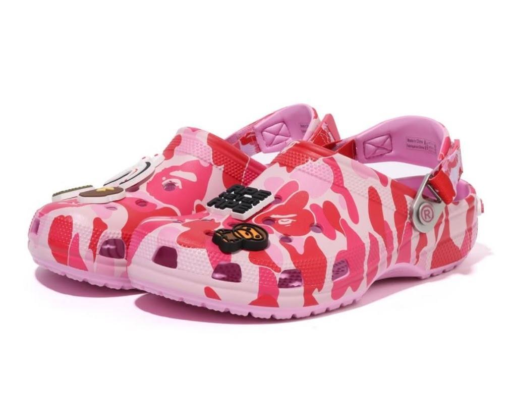 bape crocs CLOG abc camo pink　クロックス　ピンク