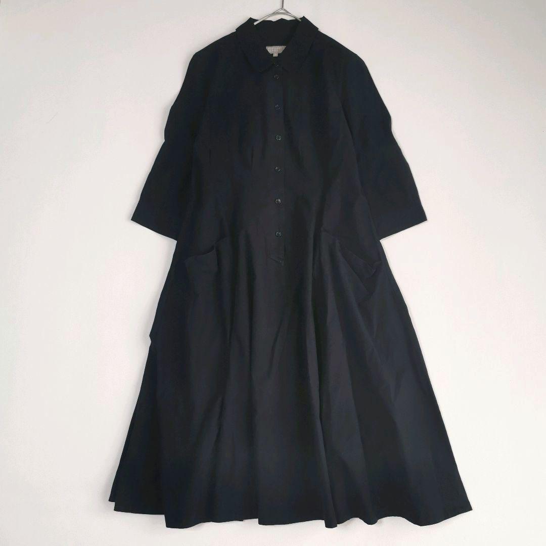 人気✨】マーガレットハウエル シャツワンピース ロング 丸襟