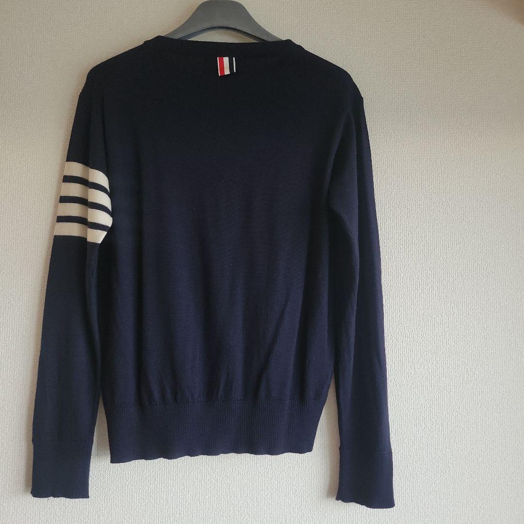 トムブラウン THOM BROWNE 4bar メリノクルーネックニットセーター