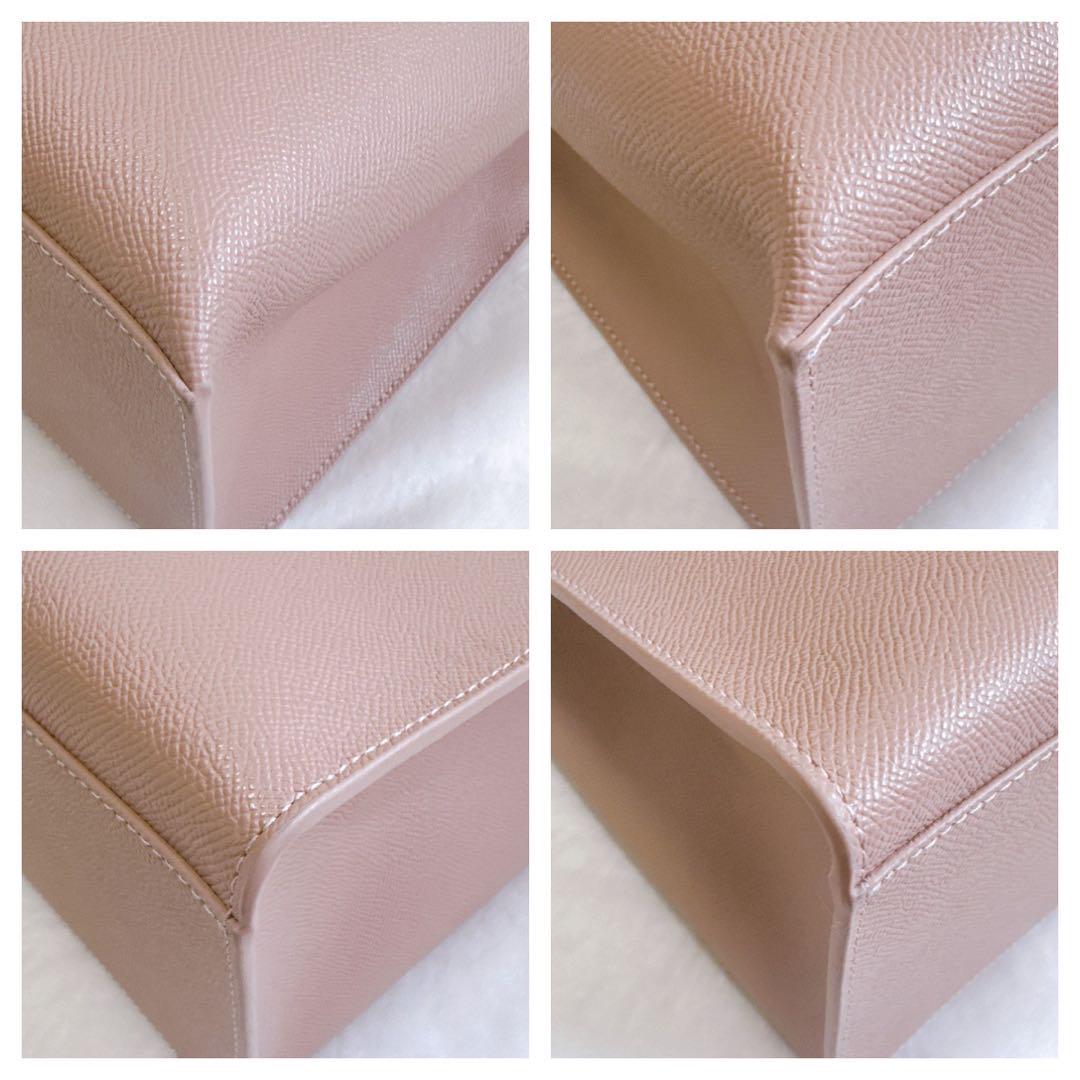 【送料無料キャンペーン】 ピンク エラ フルラ 現行ロゴ✨ ✨極美品 自立型 S ミニトート バッグ