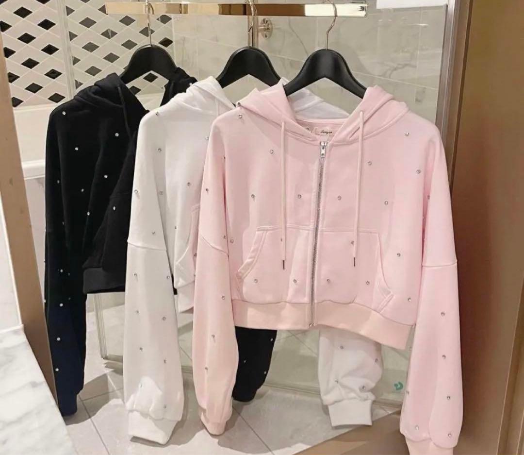 タグ付き ルミニョン lumignon ビジュー セットアップ ピンク Lumignon