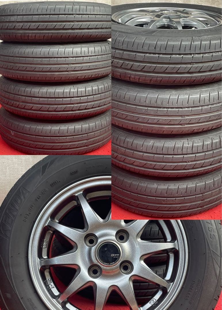 送料無料145/80R13ケンダ ケネティカECO4穴ミホイール2023年製4本