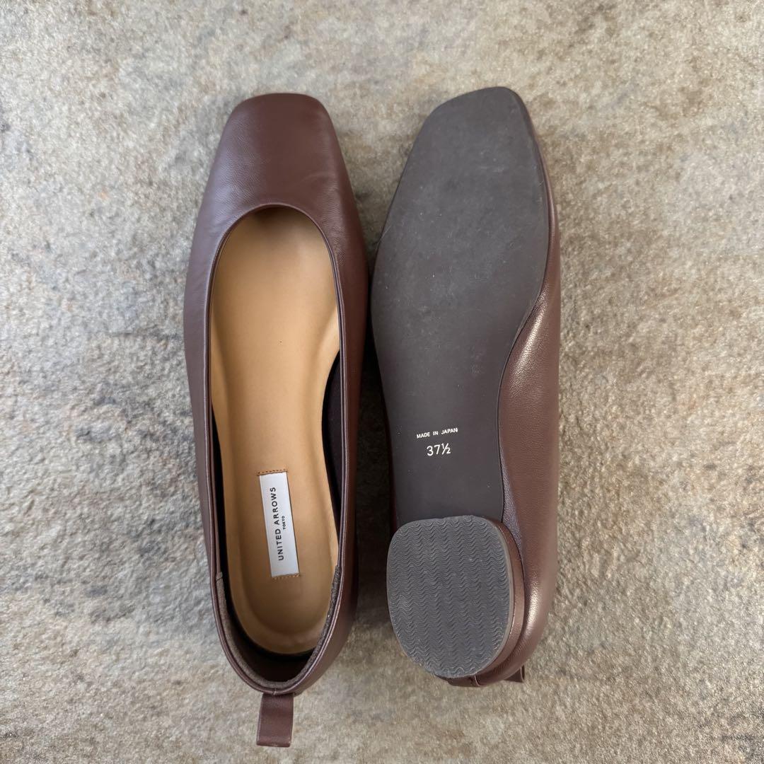 UNITED ARROWS UWMSC スクエア フラット シューズ　37h