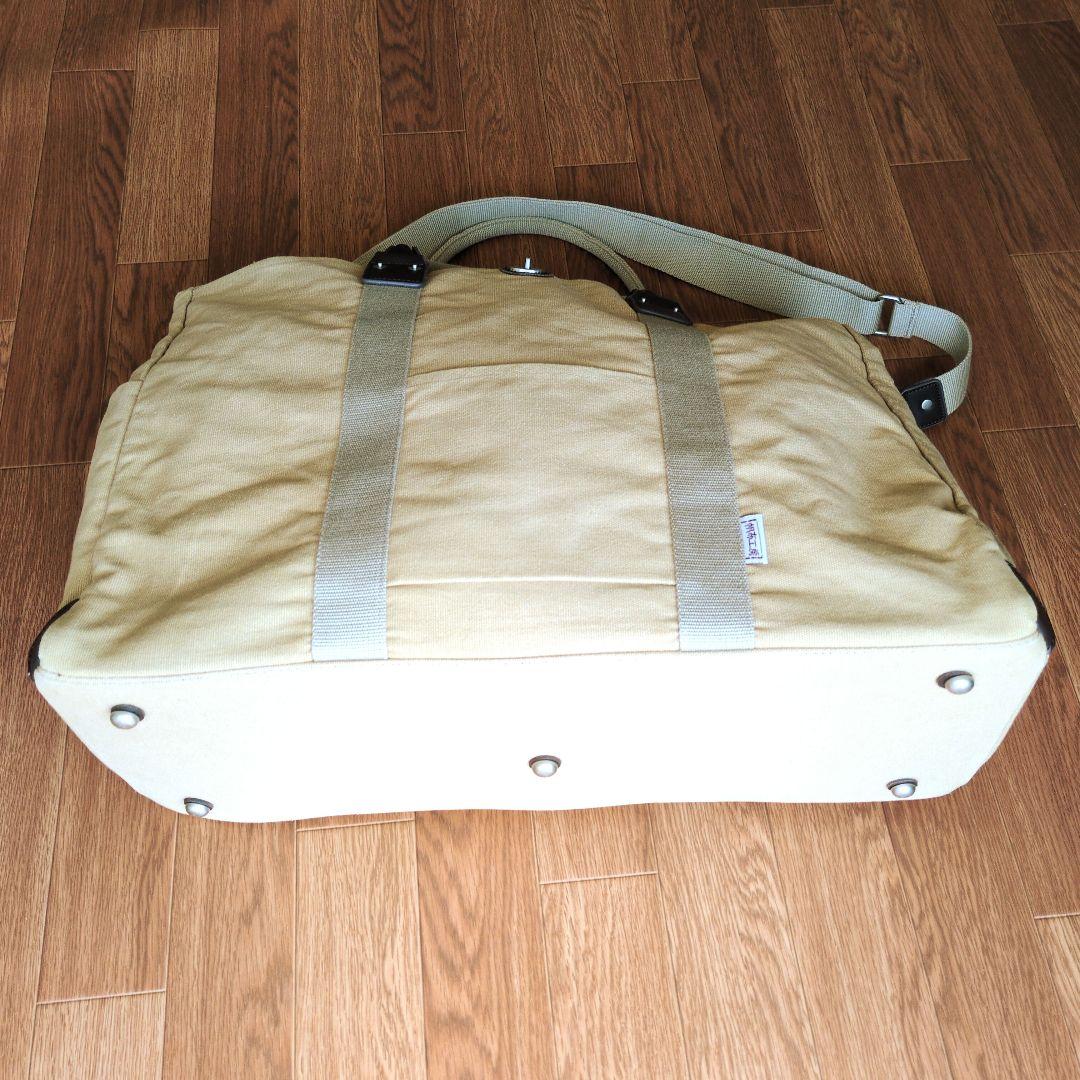 美品 帆布工房 ボストンバッグ Lサイズ ベージュ - メルカリ