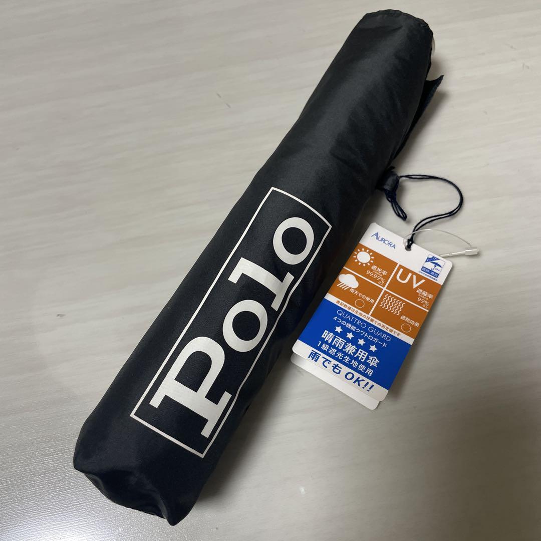 ラルフローレン POLO軽量 晴雨兼用 折りたたみ傘55cmBLACK/男女兼用