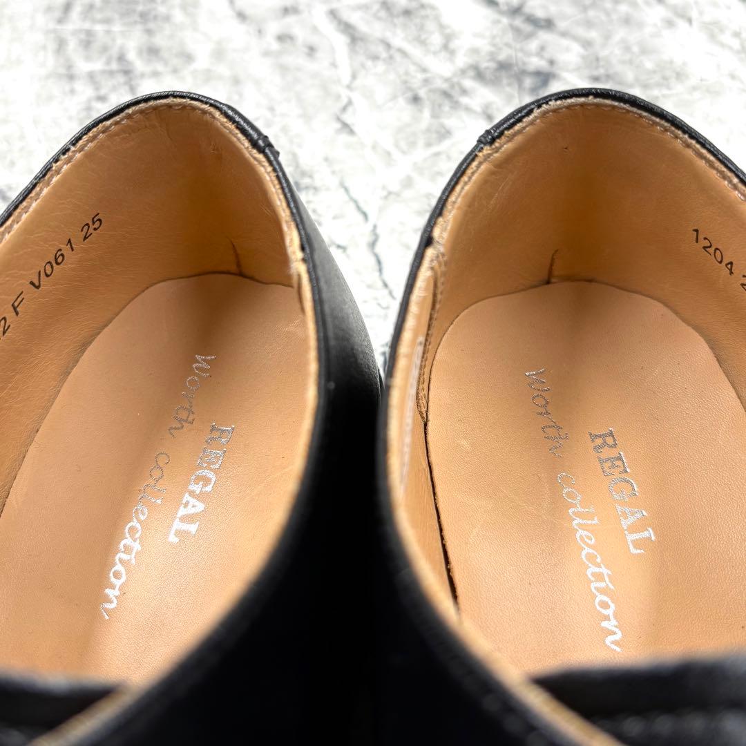 美品 リーガル シングルモンクシューズ 革靴 25cm ブラック ドレスシューズ