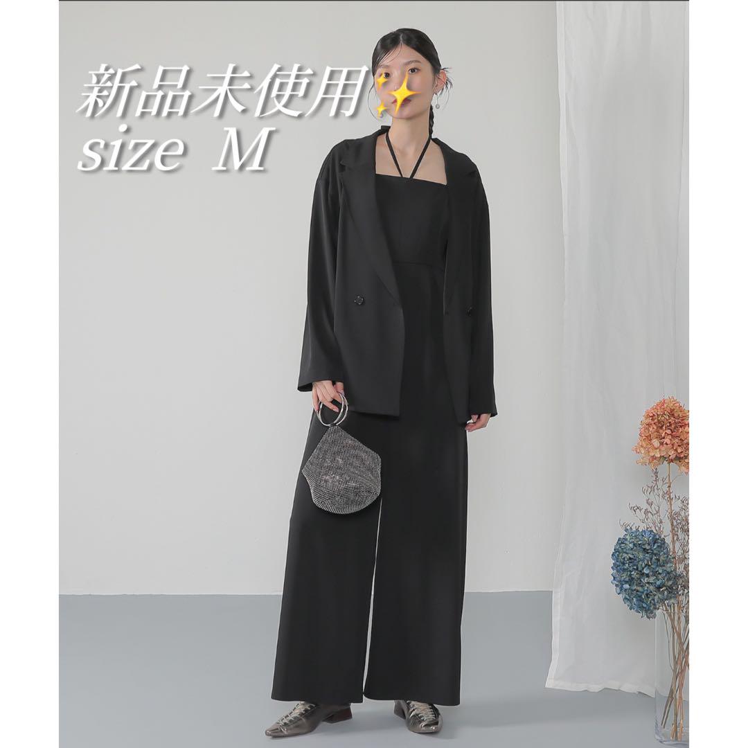 新品✨プラクティカルセットアップ 2点セット パンツドレス オールインワン　黒