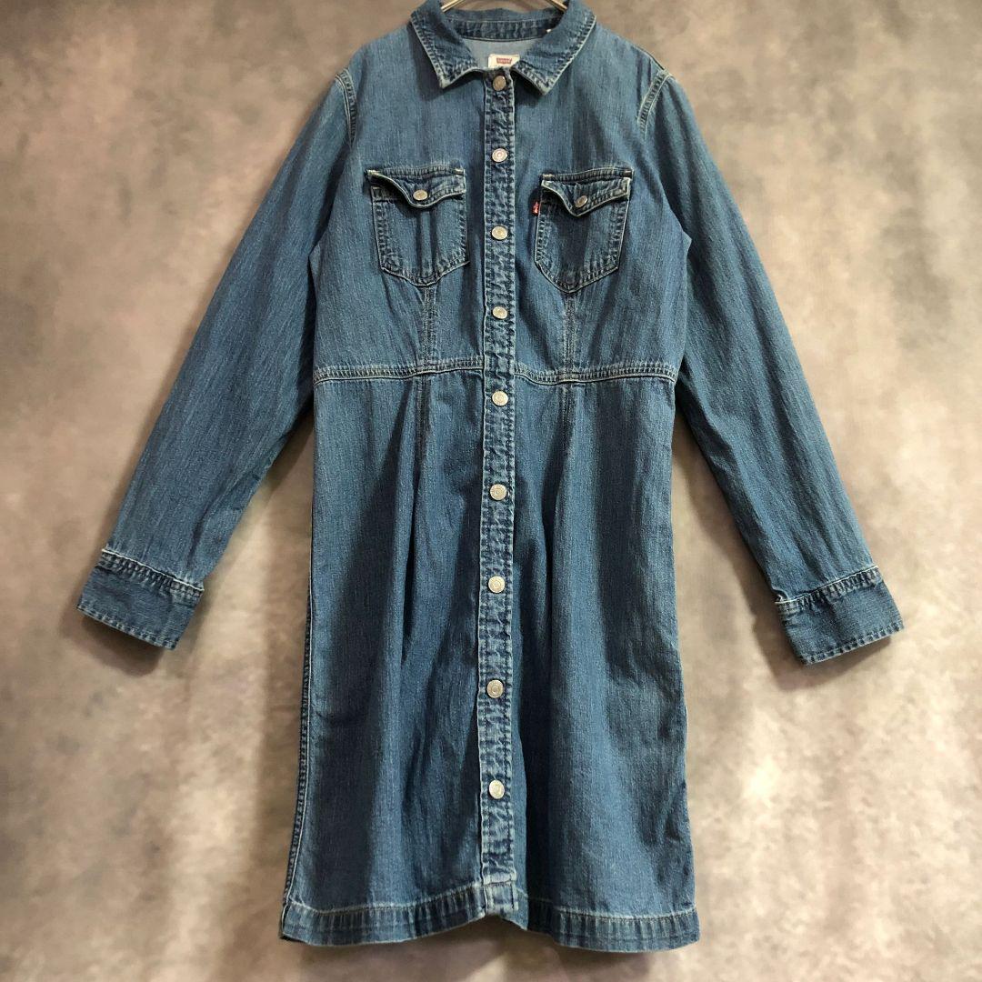 【美品】Levi\'s リーバイス デニムシャツワンピース、100% コットン、M