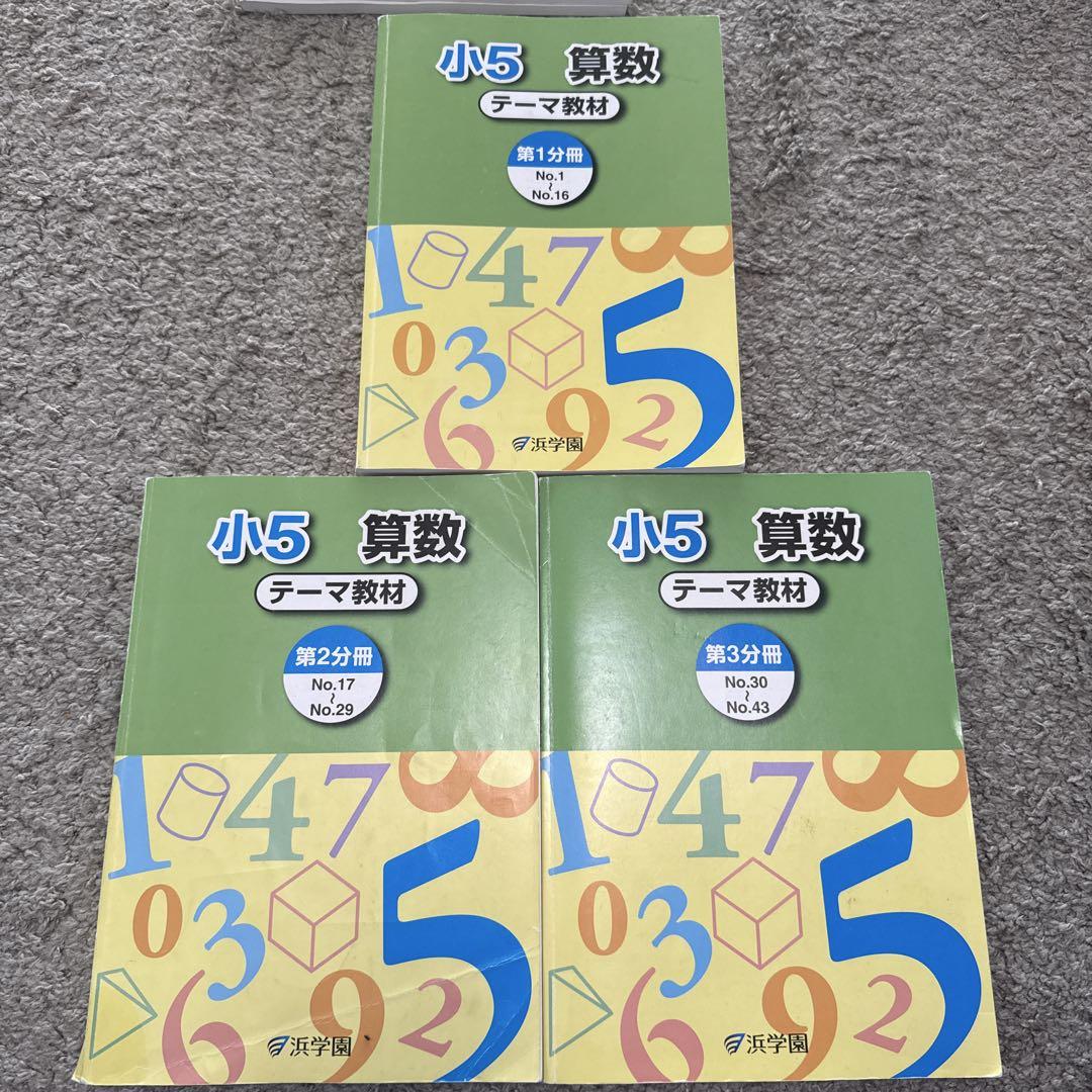 送料無料商品 |  公式 オンライン 浜学園 小5 算数 1年分 テーマ 演習 教材 復習テスト 演習 語学・辞書・学習参考書