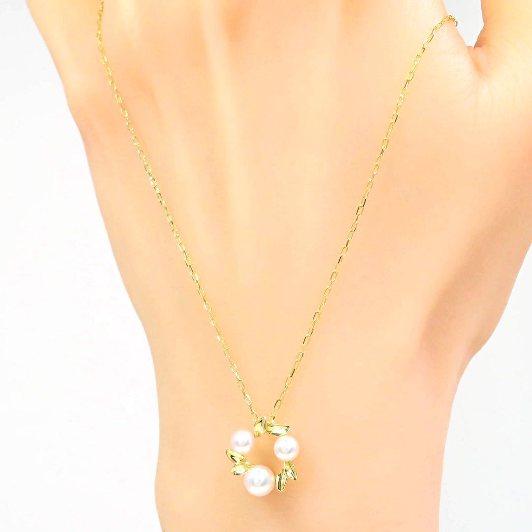 MIKIMOTO ミキモト K18 パール サークル ネックレス ゴールド