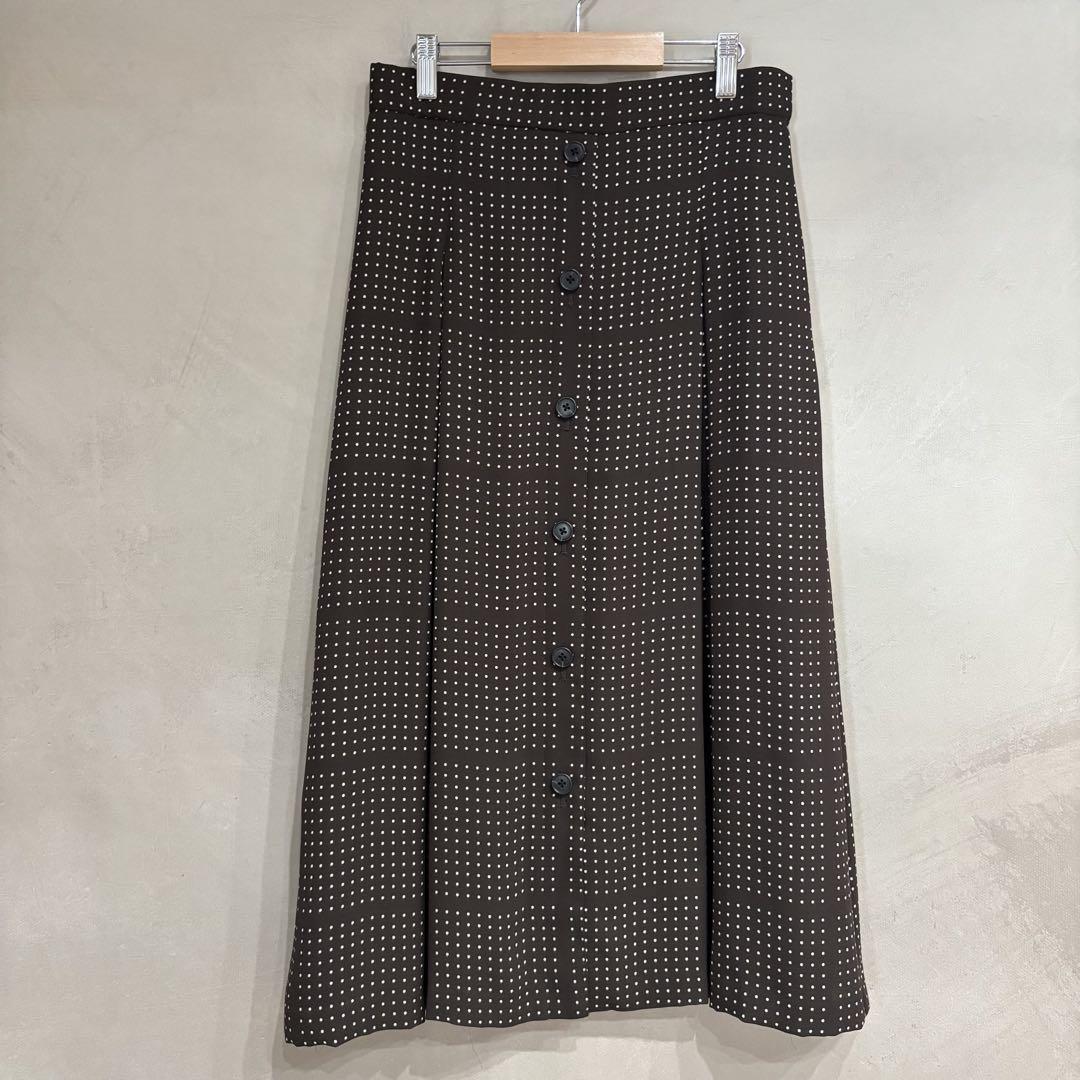 高速配送 セットアップ対応 J.PRESS 美品 BLOCK スカート プリント DOTS スカート