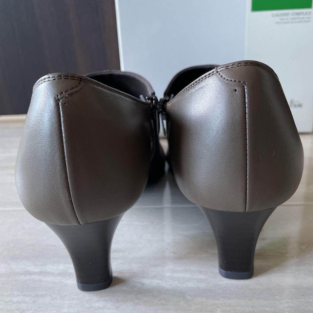 ◆新品.未使用◆銀座かねまつ　ブラウン スエード アンクルブーツ　25cm
