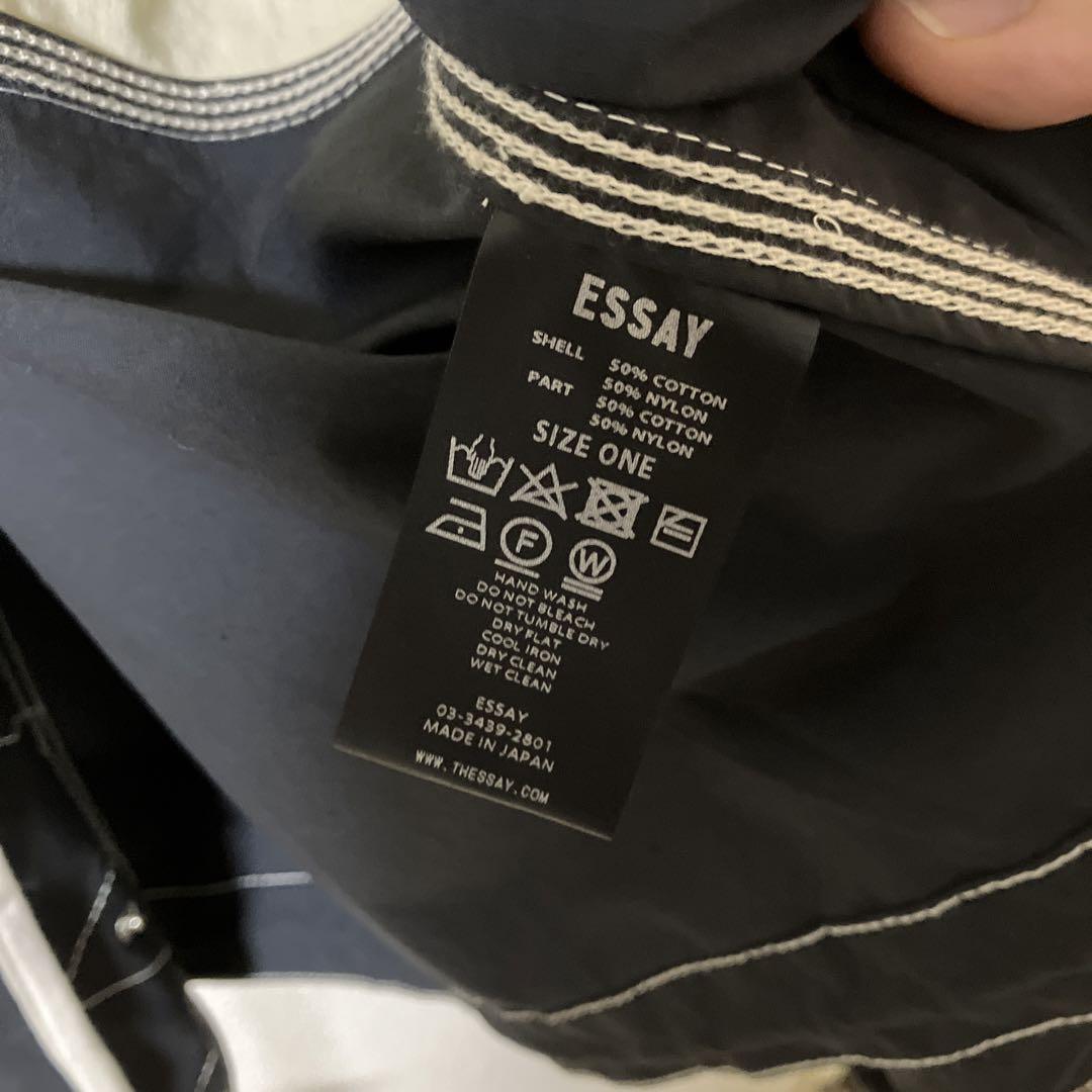 ESSAY V-1 CRUISE VEST WHITE コットンナイロン