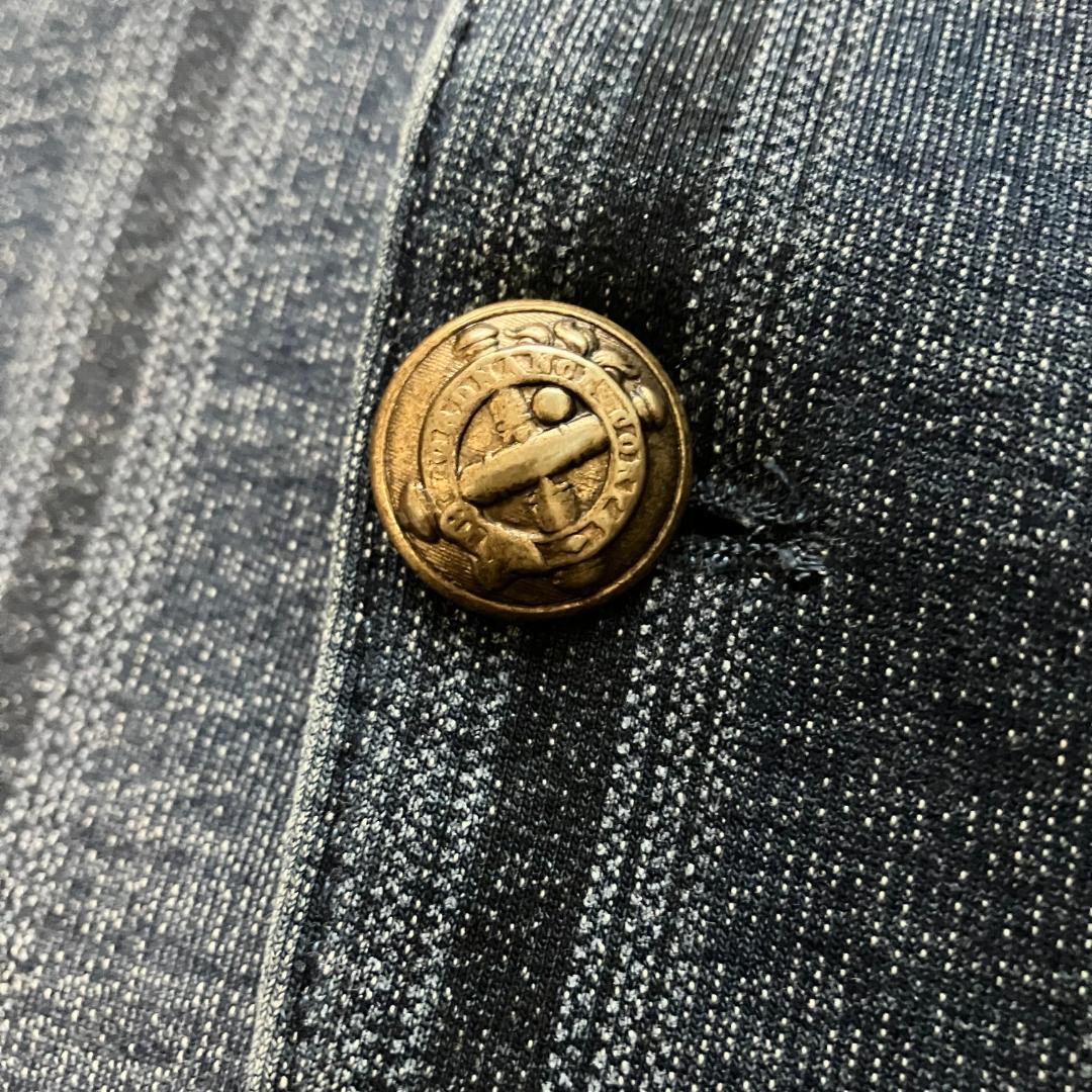 CIRCOLO1901 紺ブレ テーラードジャケット 金ボタン デニム調 伸縮 CIRCOLO1901 紺ブレ テーラードジャケット 金ボタン デニム調 伸縮