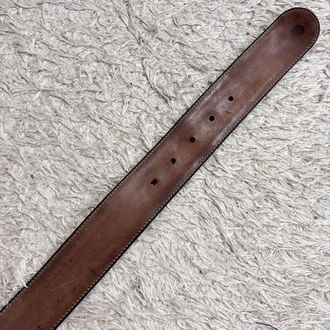 美品】グッチ ベルト ベージュ ブラウン インターロッキング