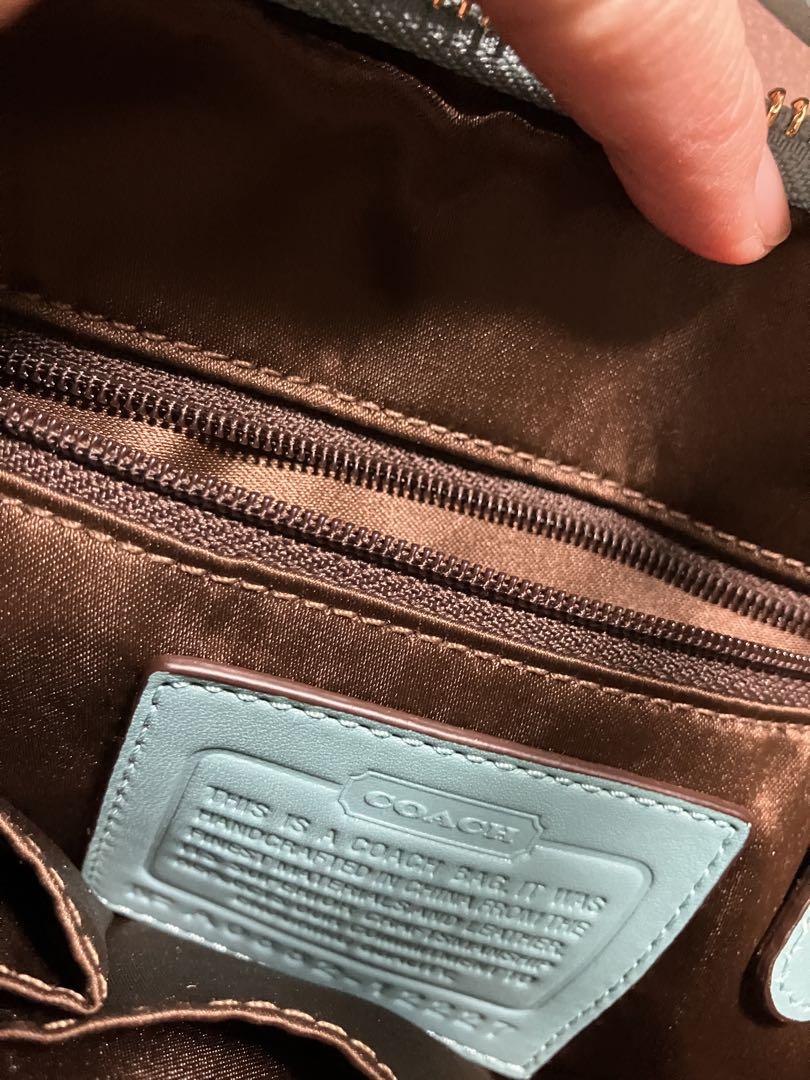 coachショルダーバッグ ターコイズ　美品