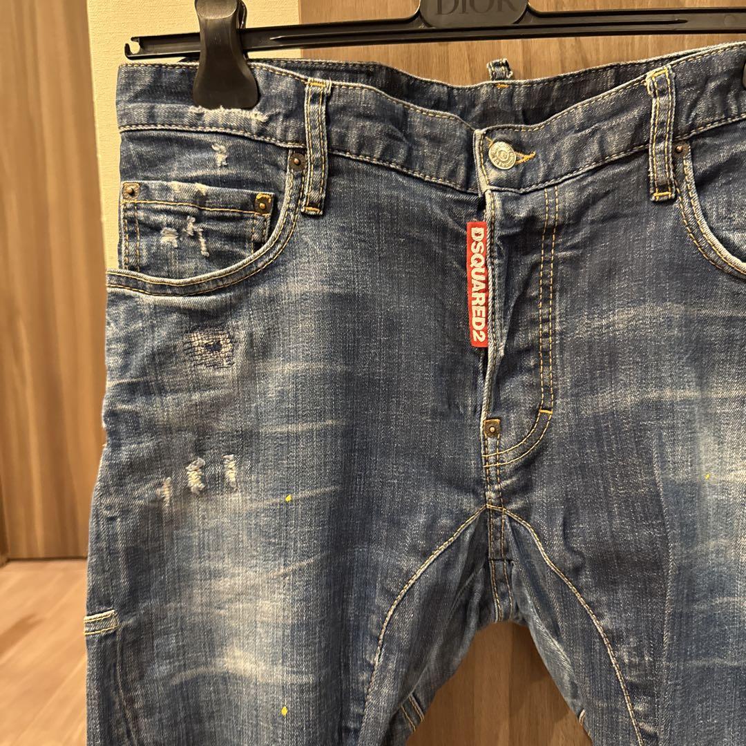 カイDSQUARED2 ダメージ加工デニムパンツ