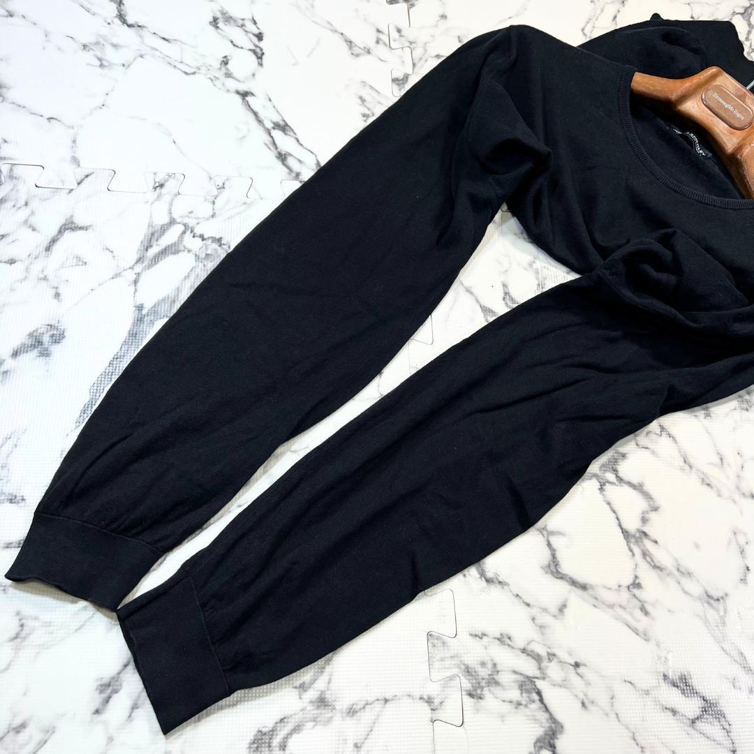 ✨美品✨John Smedley シーアイランドコットン 薄手 ニット 黒 L