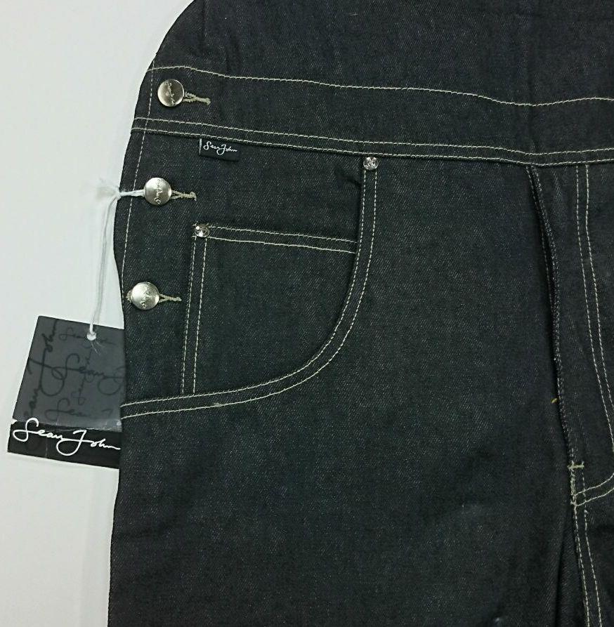 ショーンジョン「 Sean John 」新品 デニム オーバーオール ブラック
