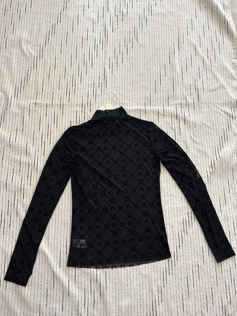 【美品】MARINE SERRE ムーンプリント ストレッチ トップス 長袖 画像4