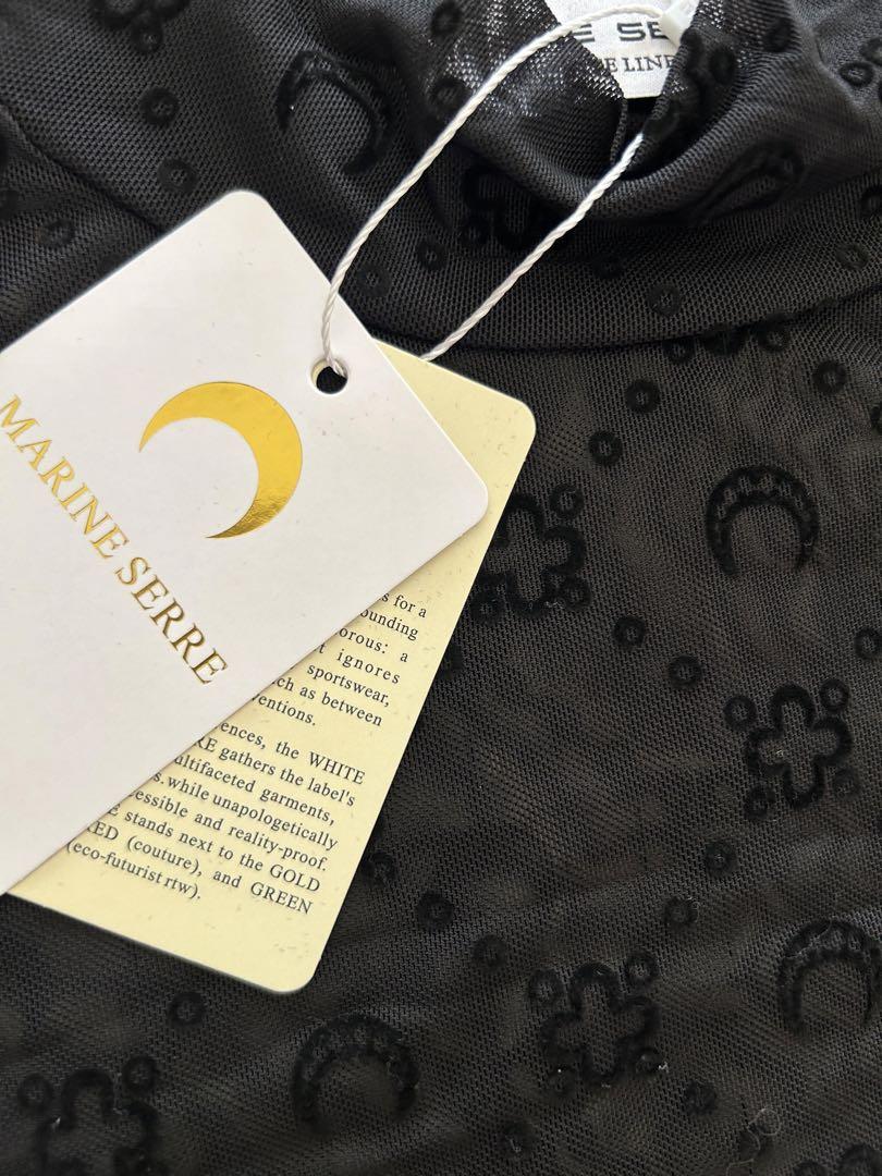 【美品】MARINE SERRE ムーンプリント ストレッチ トップス 長袖 画像5