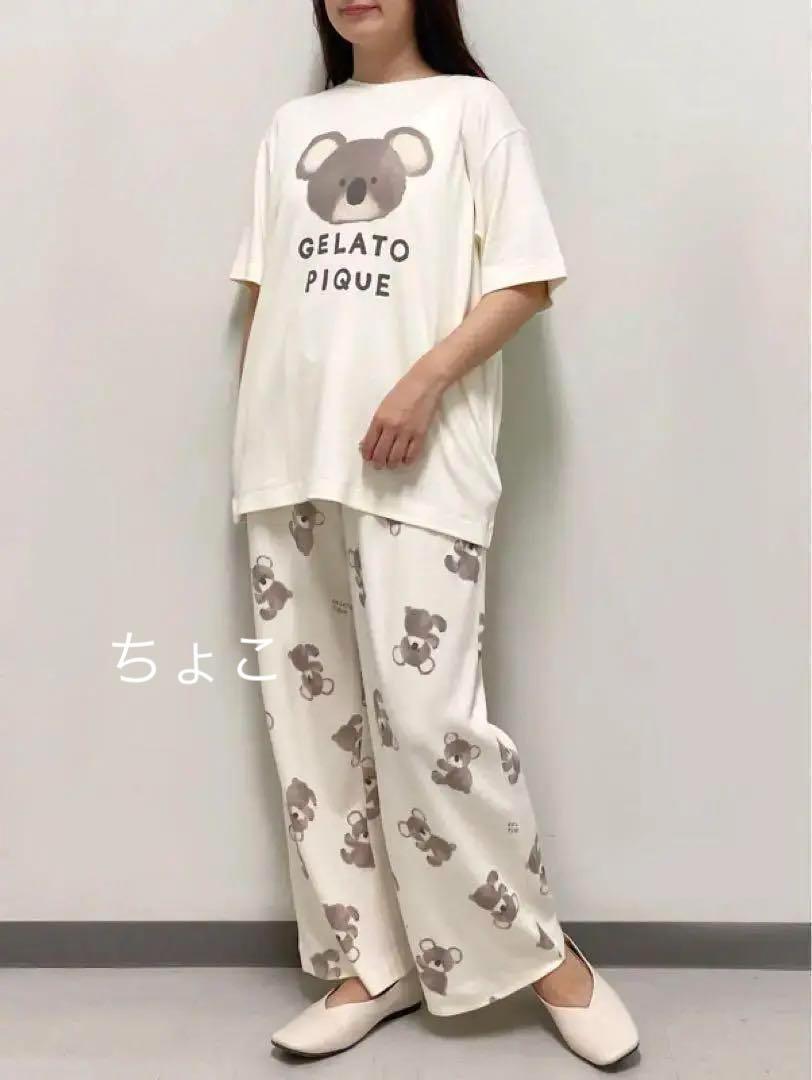 専用⭐︎新品 ジェラートピケ コアラワンポイントTシャツ&コアラロングパンツ 接触冷感】コアラ柄ロングパンツ(ロングパンツ)｜ルームウェア