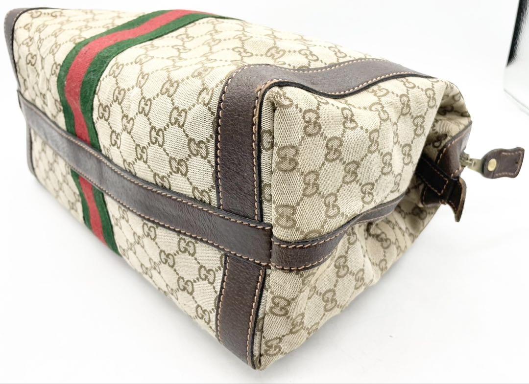 T1624 グッチ gucci シェリー ハンドバッグ GG柄 南京錠 鍵 付き