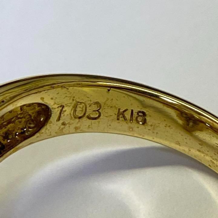 K18　高品質ダイヤモンドリング　D1.03ct　サイズ10号　5.5g