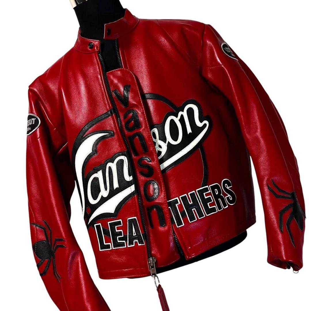 【USA製】【48】VANSON♡バンソン レザージャケット スパイダー