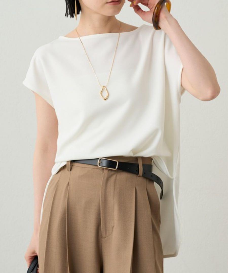 2025AW LOUNGEDRESSカットジョーゼットフレンチブラウス WH