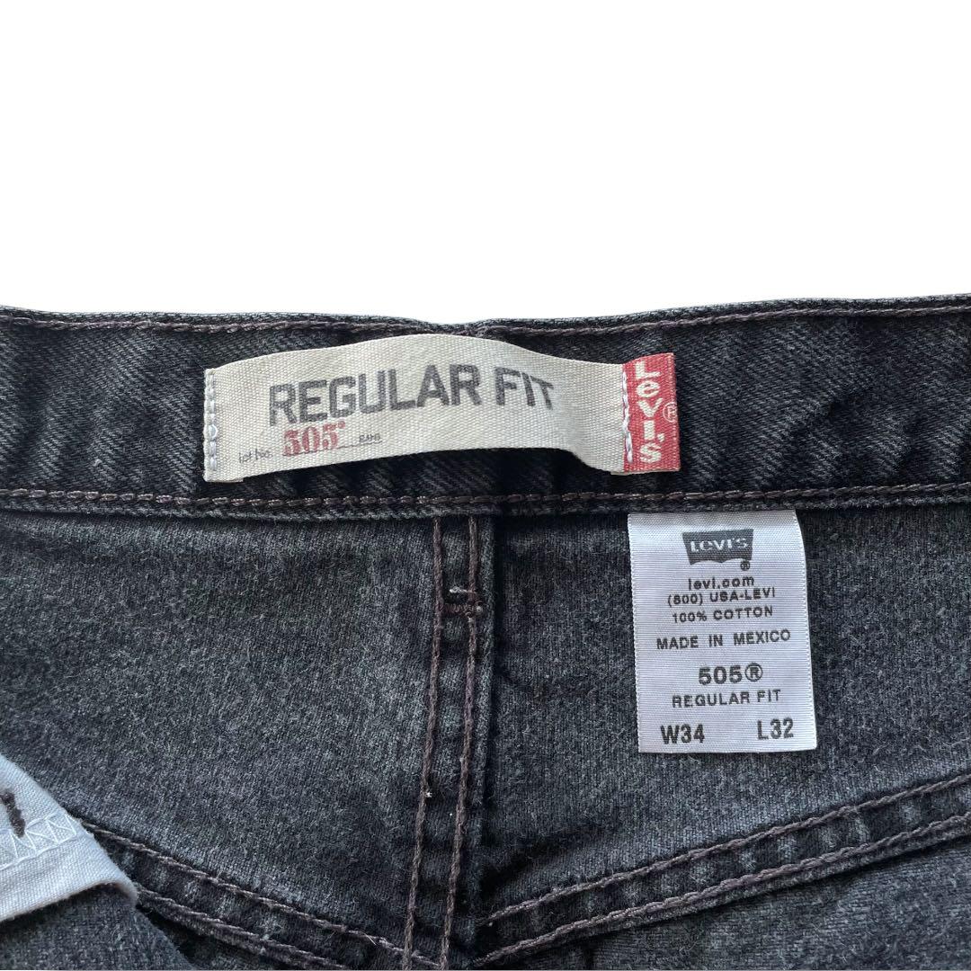 00s Levi's 505 リーバイス ブラックデニムパンツ メキシコ製