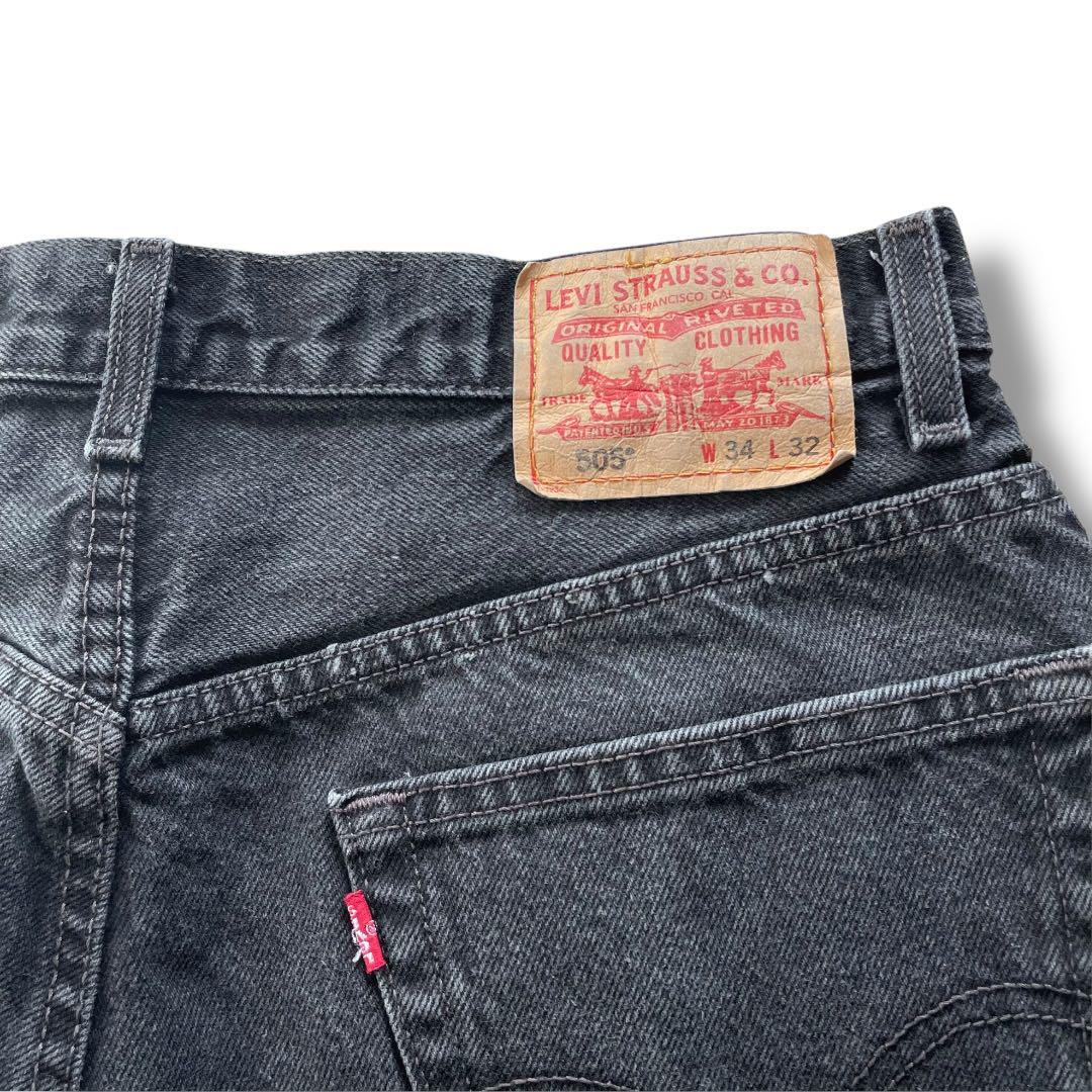 00s Levi's 505 リーバイス ブラックデニムパンツ メキシコ製