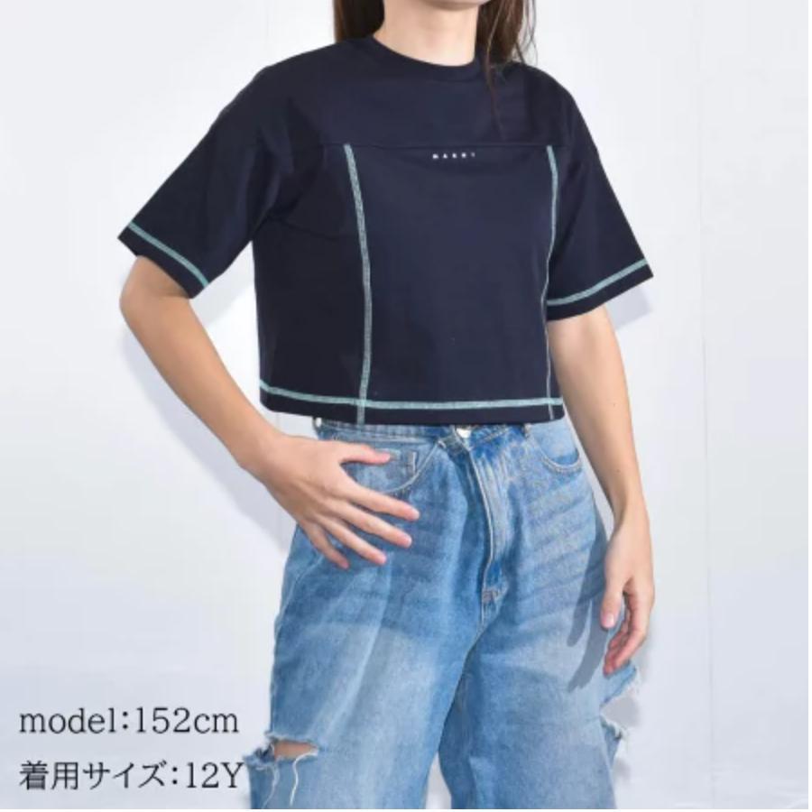 みんなが待ってた！＼再入荷待ち／人気ランキング 大人もOK! MARNI 半袖 ロゴ クロップド Tシャツ 12Y 150 トップス