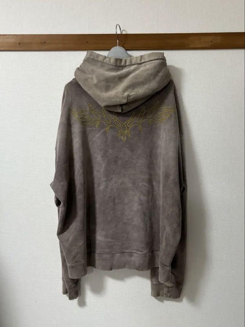 トップス KAMIYA 24aw\"ROPE\" Bleached Zip-up Hooded