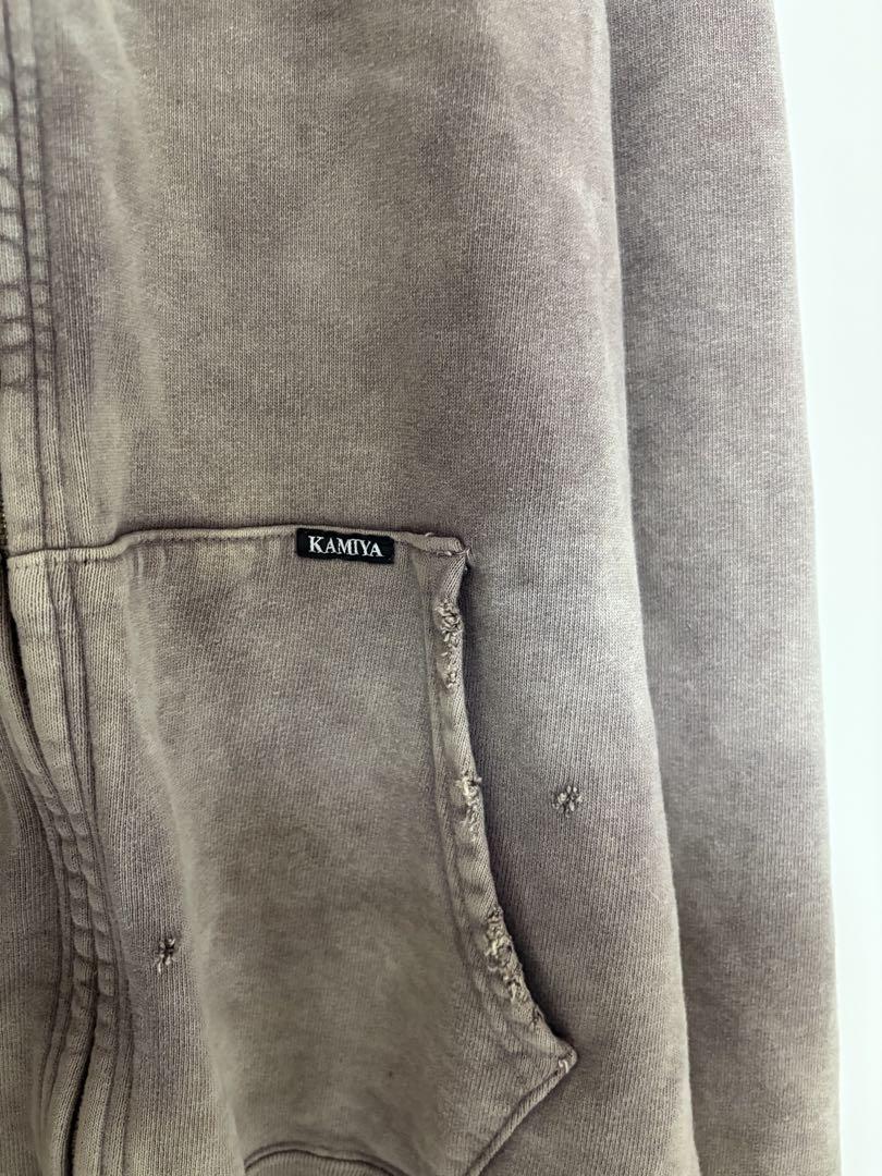 トップス KAMIYA 24aw\"ROPE\" Bleached Zip-up Hooded