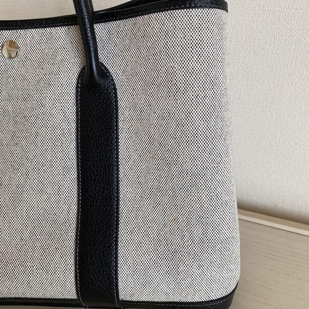 HERMES エルメス ガーデンパーティ PM キャンバス×レザー