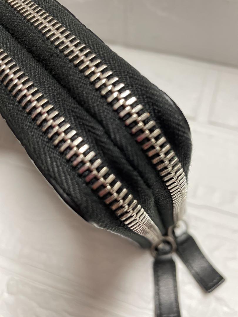 【美品】GUCCIグッチ ダブルファスナー　マイクログッチシマ　マルチウォレット