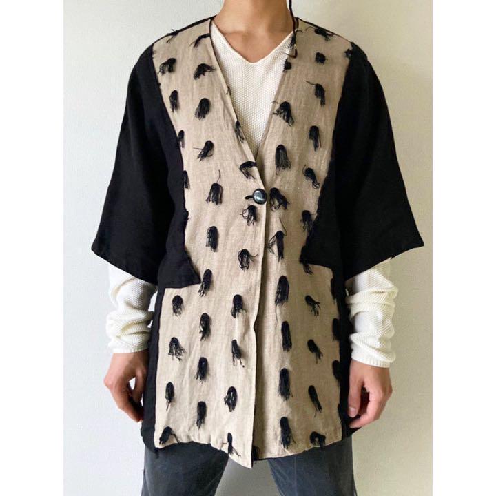 全ての vintage ヨーロッパ古着 フリンジデザイン haori 羽織刺繍