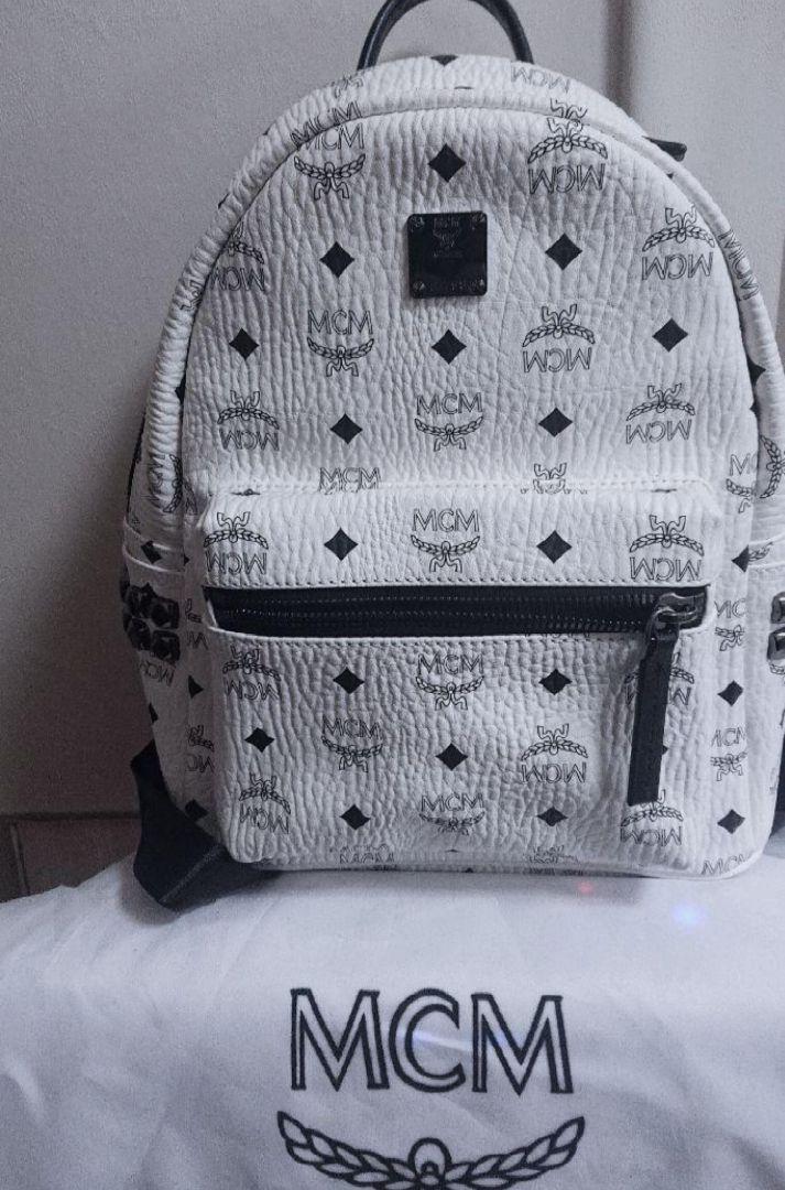 MCM リュック ホワイト S small バックパック 量産型 地雷系 人気