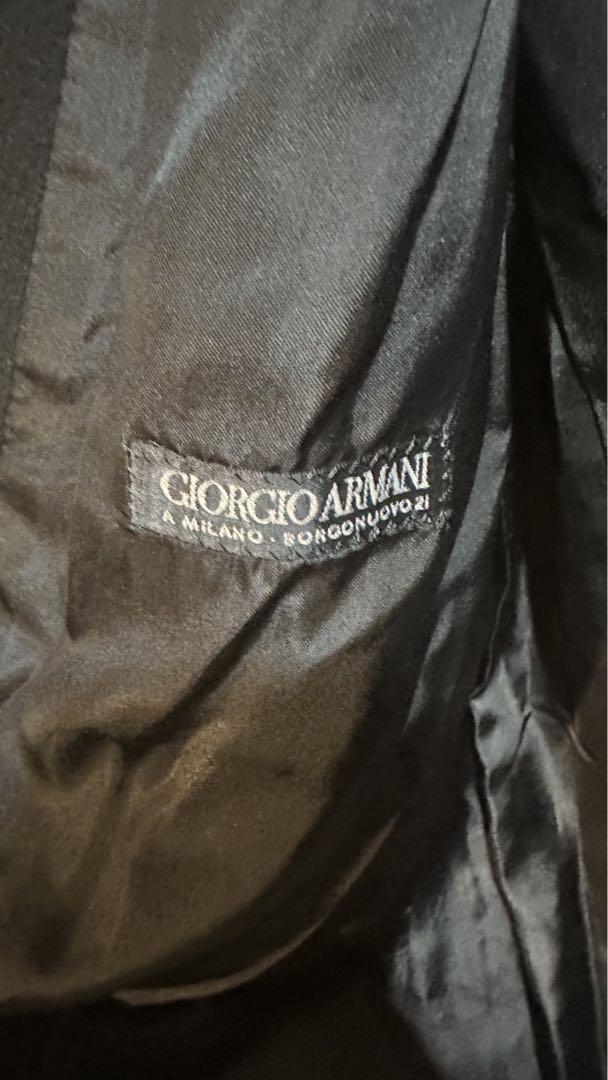 Giorgio Armani 黒 ダブルブレスト ロングコート